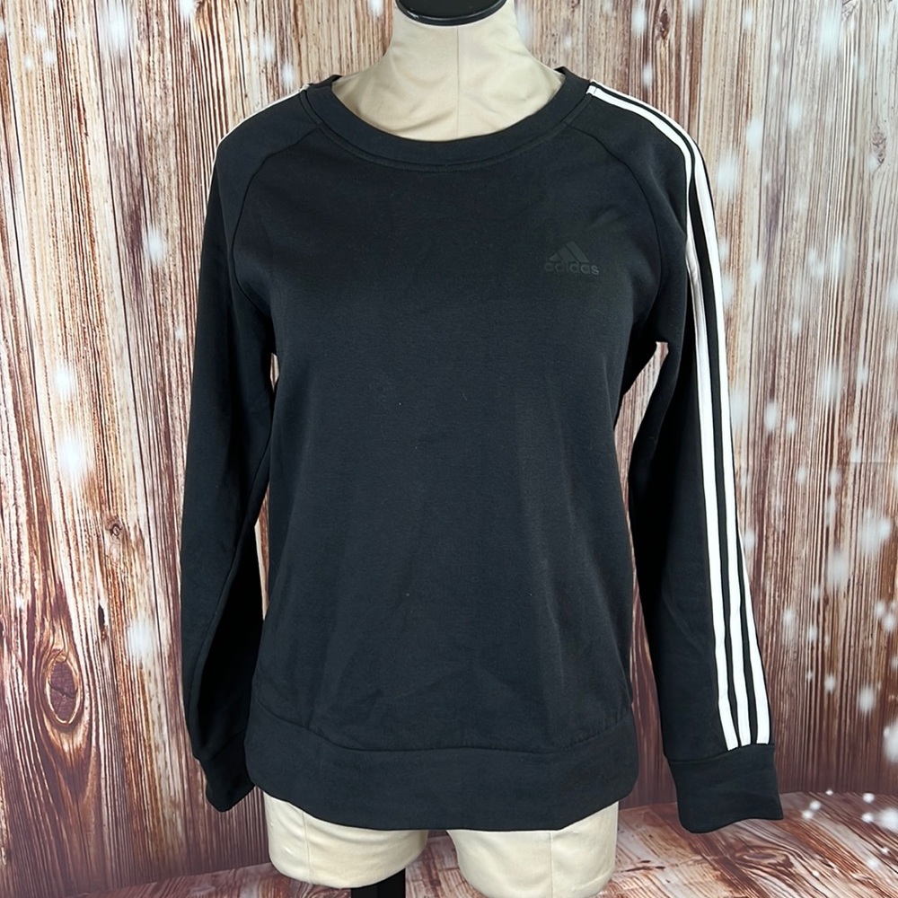 Adidas Black Long Sleeved Sweatshirt Top Medium